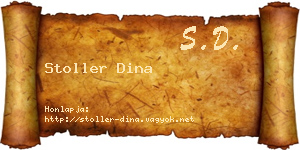Stoller Dina névjegykártya